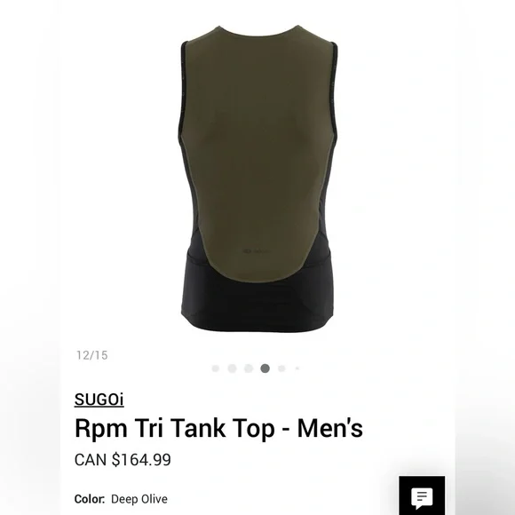 SUGOI Men's RPM Tri Tank Rash Guard - L - Picture 10 of 11